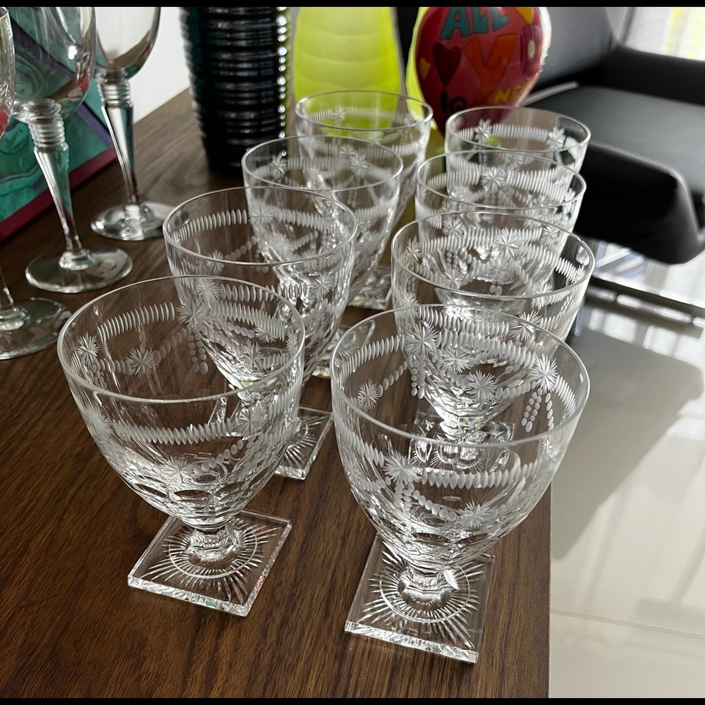 William Yeoward water globlets set of 8